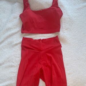 Women's Red Activewear Set